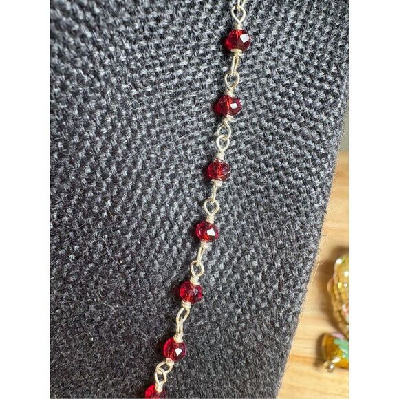 Garnet Necklace, NEW, Handmade, 18” - Picture 3 of 4